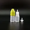 Lotto 100 Pz 3 ML Flaconi contagocce in plastica con tappi a prova di bambino Suggerimenti per tappi a prova di bambino Comprimibili per e Cig con capezzolo lungo Oecnq