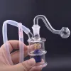 Partihandel glasolja brännare bong pyrex tjock vattenpipa ask catcher bongs för rökningstillbehör med 10 mm glasoljebrännare rör och färgglad