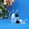 100 ensembles/lot 5 ml flacons compte-gouttes en plastique bouchons d'aiguille en métal embouts sûrs en caoutchouc LDPE liquides E liquide jus de vapeur huile 5 ml Jaxmn