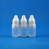 100 Stück 5 ml (1/6 oz) Kunststoff-Tropfflaschen, manipulationssichere Kappen, Spitzen, LDPE, Best E Vapor Cig Liquid Dragn