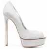Elbise ayakkabıları zarif lüks tasarımcı kadın platform pompalar stiletto yüksek topuk peep toe sandal artı boyutu ayakkabı Tacones Mujer Elegantes 32-chc-30