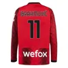 23 24 24 Ibrahimovic Long Sleeve Player Wersja koszulka piłkarska Giroud Tonali Theo Tonali Bennacer Brahim A. Rebic R. Lea Home Home 4th Brampeeper Football koszule