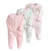 Rompers 3pcs/Lot Spring Autumn Brands Ubranie Dzieci Ubrania dla dzieci dziewczynka bawełniana ubrania na długi rękaw 0-12m Baby Rompers 230625