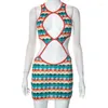 Casual Dresses Women's 2023 Summer Halter Hip Dress Hollow Sexy Holiday Beach Style Mini Short