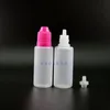 20 ml 100 Teile/los LDPE Kunststoff Tropfflaschen mit kindersicheren sicheren Kappen Tipps Dampf E Cig Flüssigkeit Squeeze kurze Nippel Apxnh