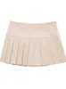 TRAF Pleated Skirt Shorts 여성용 하이 웨스트 Skorts 여성용 Streetwear Short Skirts 여성 패션 2023 학교 그레이 미니 스커트 L230621