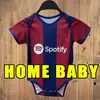 BABY ANSU FATI PEDRI maglie da calcio 23 24 LEWANDOWSKI GAVI ADAMA FERRAN RAPHINHA 2023 2024 barcelonas F. DE JONG DEST DEMBELE INFANT casa lontano terzo