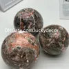 Rare Unique Fortune Money Coin Agate Sphere Decor Beautiful Indonesian Blood Stone Jasper Orb Healing Energy Natural Druzy Quartz Crystal Ball Reiki Abundance Gift