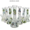 Le plus récent bécher pyrex borosilicate bong 3style bongs en verre 10 "rasta pipe à eau plate-forme pétrolière 18.8mm joint headshop marque bongs tuyaux en verre