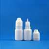 100 ensembles/lot 10 ml compte-gouttes en plastique bouteilles blanches inviolable enfant bouchons à double preuve longues pointes d'aiguille fines e vapeur liquide 10 ml Lslnh