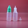 15 ML 100PCS High Quality Plastic Dropper Bottles With Tamper Proof Caps & Tips E juice Squeezable Match thin nipple Ibmwf