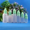 100 Pcs 1/2 OZ 15 ML Flacons compte-gouttes en plastique Inviolable Voleur Preuve Liquide E CIG Liquide HUILE Jus 15 mL Fwhmo