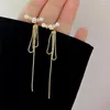 Stud Earrings Fashion Tassels For Women Set Ear Buckle Accessories Gold Color Dangle Metal Trendy 2023 Female Jewelry G