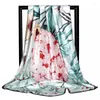 Halsdukar Spring Summer Silk Square Travel Sals Luxury Print 90 90cm Kerchief Fashion Beach Sunscreen Bandannas