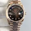 Diamond 40mm Date Machine 36mm Ladies Watch 904Lステンレススチールストラップサファイア隠し折りたたみ折りたたみバックル防水dhgate u1ロールJ