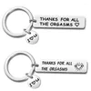 Porte-clés porte-clés en acier inoxydable merci pour tous les orgasmes Couple humour cadeau bricolage accessoires porte-clés en titane