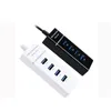 4 in 1 zwarte USB 3.0 HUB-splitter voor PS4/PS4 slanke hoge snelheidsadapter voor Xbox met tassenpakket