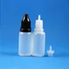 100 Ensembles Flacons compte-gouttes en plastique de 15 ml Capuchon de preuve d'inviolabilité Buse à pointe d'aiguille longue et fine pour e Liquid Drop Vapor e-Liquide 15 ml Skkeo