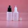 20 ML 100 Pcs Tamper Proof Caps 팁이있는 고품질 LDPE 플라스틱 Dropper 병 Safe e Cig Squeezable Bottle 얇은 젖꼭지 Nunhk