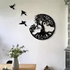 Novelty Items Tree Of Life Wall Art Tree of Life Birds Metal Art Sculpture Decoration For Home Office Kitchen Entryway Bedroom Living Room 230625