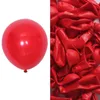 Décoration de fête 100-200pcs / Set Ballons En Latex Vente En Vrac 5 10 12 Pouces Vert Foncé Violet Rouge Noir Blanc Orange Bleu Rose Ballons