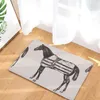 Tapis CAMMITEVER moyen âge cheval de guerre créatif Europe Type couloir paillasson anti-dérapant tapis de salle de bain absorber l'eau tapis de cuisine