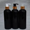 Förvaringsflaskor 300 ml tom plastlotion flytande tvålpumpbehållare för personlig vård guld silver kosmetiska behållare