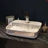 China Artistic Handmade Ceramic wash basin Lavobo Counter top ceramic special rectangulargood qty Xxixt