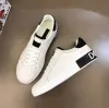 Casual Shoes Luxury Brand High Quality White Leather Calfskin Bekväm utomhussport Mäns mode Låg Topp Lace Up Casual Walking Shoes 38-45