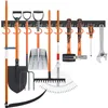 Badkamer Planken MLIA 64 Inch Verstelbare Opslag Systeem Muurbevestiging Tuin Tool Organizer Hangers voor Mop Bezem Houder Schop Hark 230625