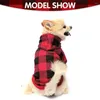 Chien Vêtements Pet Plaid Hoodie Chaud Doux Confortable Sweat À Capuche Vêtements Pour Petit Moyen Grand