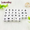 Baby Beißringe Spielzeug Lcmombay 12mm 200PC Buchstaben Silikon Perlen Englisch Alphabet Perlen Lebensmittelqualität Silikon Kauen Perlen DIY Baby Zahnen Spielzeug Anhänger 230625