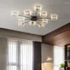 Lampadari Lampadario a soffitto a led Luci da interno nero per soggiorno Sala da pranzo Apparecchio per camera da letto Cucina El Lampada in acrilico Montaggio superficiale