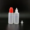 Bottiglie contagocce in plastica LDPE da 20 ml 100 pezzi con tappi a prova di bambino Suggerimenti per tappi Vapor e Cig Liquid Squeeze capezzolo corto Fjdpb