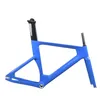 Quadro de bicicleta Aero Track de fibra de carbono TR013 BSA Suporte inferior Pintura personalizada Freio fixo tamanho 49/51/54/57 cm