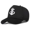 Beanies Beanie/Skull Caps Men's Black Elegant Cotton Anchor Baseball Cap