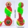 NEW Colorful Silicone Hand Pipes Lunar Astronaut Style Glass Singlehole Nineholes Filter Screen Replaceable Spoon Bowl Herb Tobacco Cigarette Holder Smoking