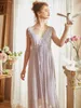 Damen-Nachtwäsche, ärmelloses Kleid, Damen-Sommerkleid, Spitze, elegant