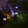 2pc Solar Small House Lawn Lamp Courtyard Garden Outdoor LED Light Stick Lights Decorative White