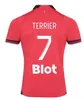 Версия фанатов игрока Stade Rennais 23 24 Gouiri Soccer Jerseys Rennes Maillot de Foot 2023 2024 Sulemana Bourigeauaud Terrier Doue Traore Men Kids Kit футбольные рубашки