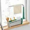 Gadget da cucina Lavelli Organizzatore Portaspugna per sapone Scaffale per lavello telescopico Lavello da cucina Scolapiatti Cesto portaoggetti Accessori Strumento