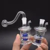 Partihandel glasolja brännare bong pyrex tjock vattenpipa ask catcher bongs för rökningstillbehör med 10 mm glasoljebrännare rör och färgglad