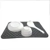 Bordmattor Silikontorkning Mattan Anti-halkskål dränerande pad värmebeständig grythållare vikbar placemat diskbänk bänkskiva