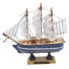 Modelluppsättning Nautisk sjöman Ship Model Boat Wood Sailing Boat Home Office Decor 14cm 230625