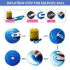 Йога шарики спортивные йога шарики баланс Bala Pilates Fitness Ball с насосной анти-борной спортзал тренировочный спортзал.