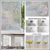 Wallpapers Window Privacy Film 3D Decor Static Cling Heat Blocking Glass NonAdhesive Removable Sticker AntiUV for Home Office 230625