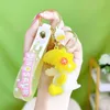 Cartoon ice cream dinosaur doll cute keychain car backpack pendant