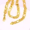 Chains Classic Figaro Chain Yellow Gold Filled Mens Necklace