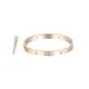 Designer charm 18k Rose Gold Au750 Colored Bracelet for Women and Men Carter Yellow Screw Wide Light Luxury V