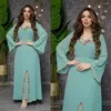 Etnische Kleding 2023 Chiffon Diamanten Abaya Marokko Feestavond Moslim Vrouwen Jurken Elegante Kaftan Dubai Gown Jalabiya Caftan Islam